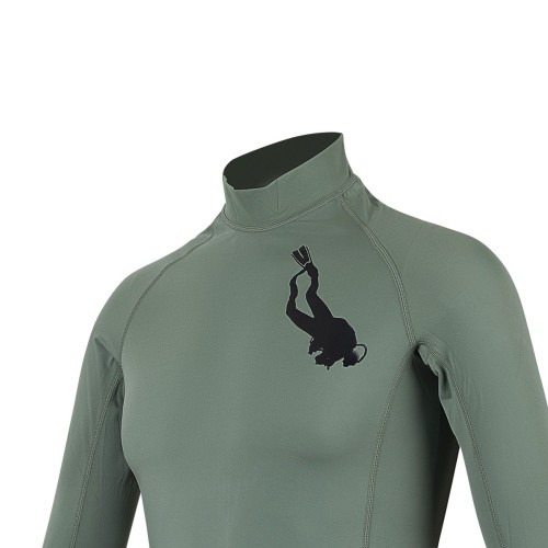 Lycra heren diver longsleeve - groen